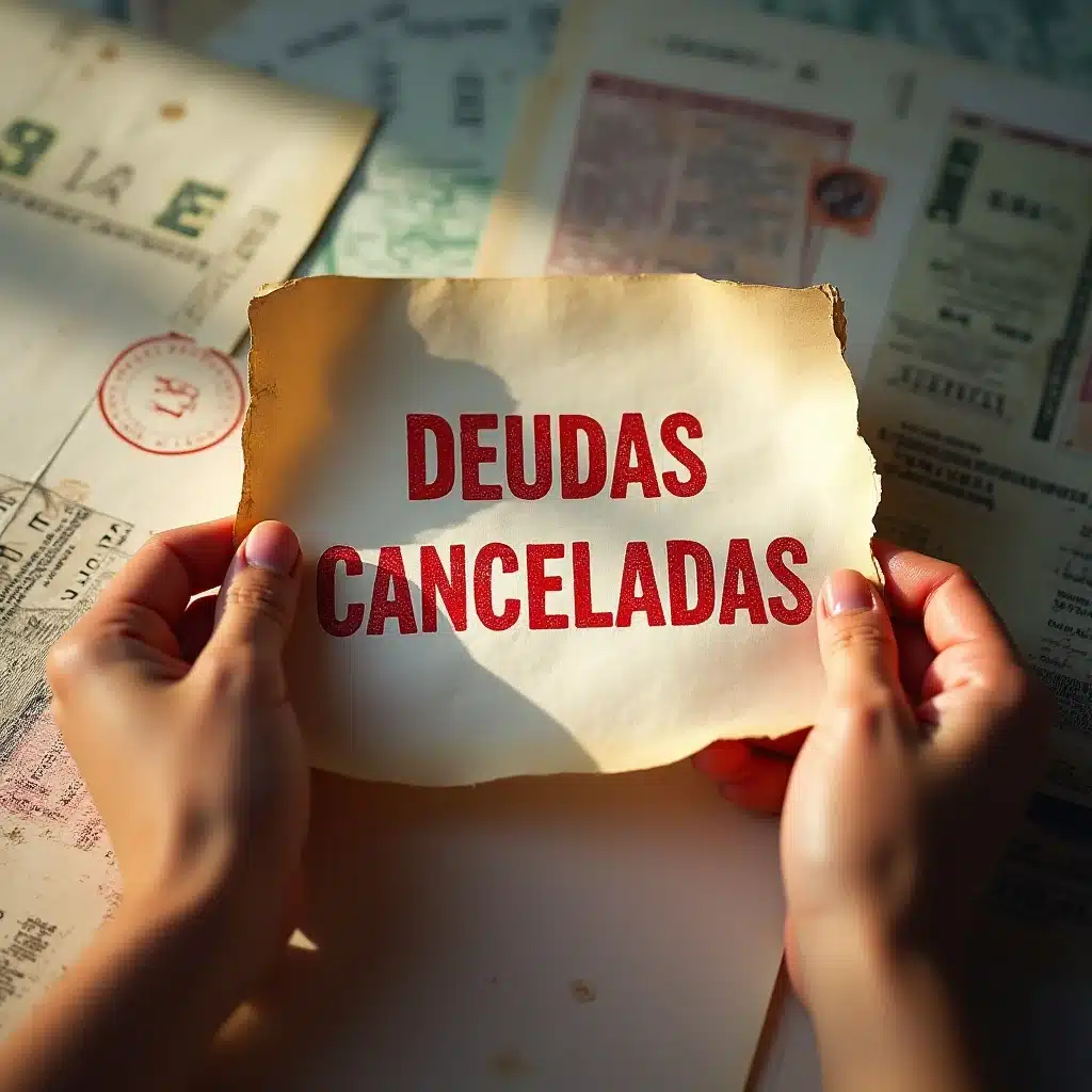 Persona liberándose de sus deudas y empezando de cero al gestionar la Ley de Segunda Oportunidad.